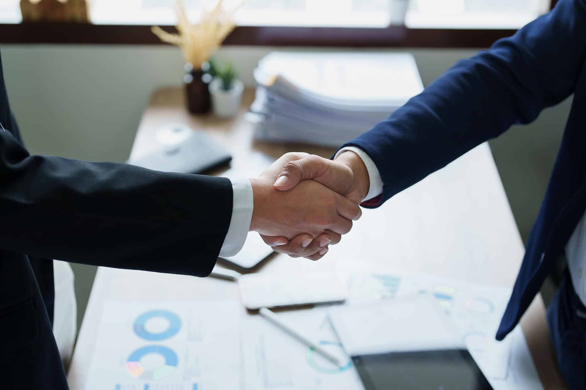 Young businessman collaborate with partners to increase their business investment network