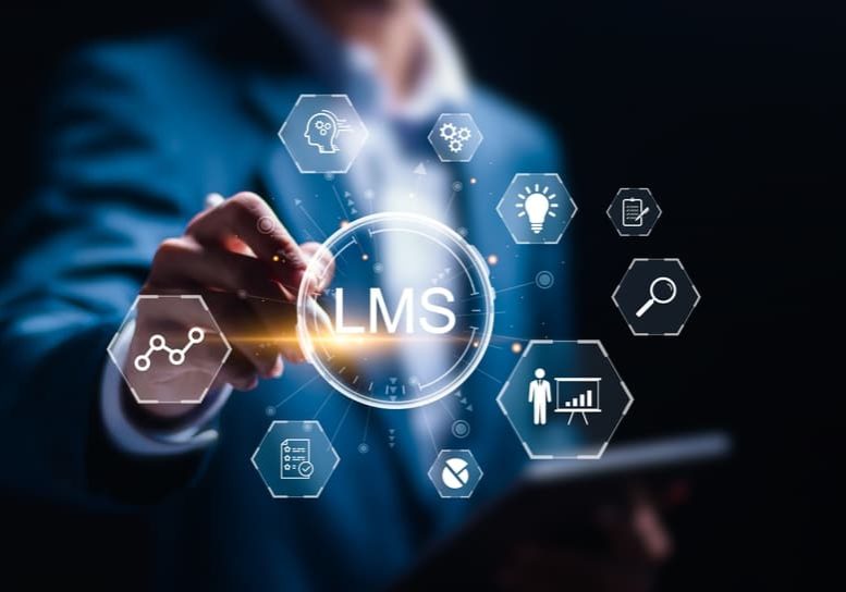 Learning,Management,System,Concept.,Businessman,Touching,Virtual,Screen,Of,Lms Learning management system concept.