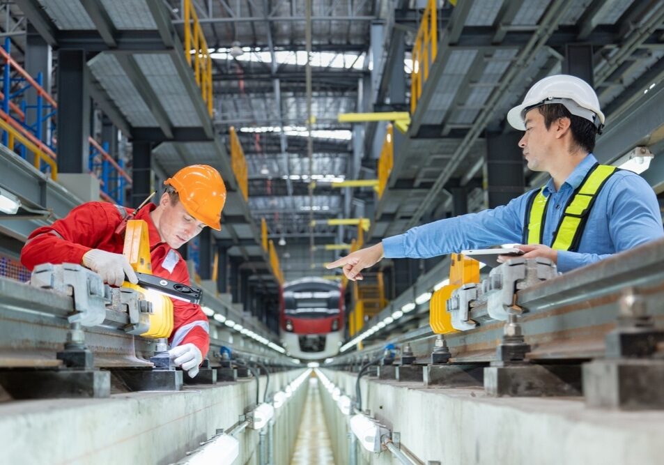 Transportation engineer consults on railway system work at maintenance center