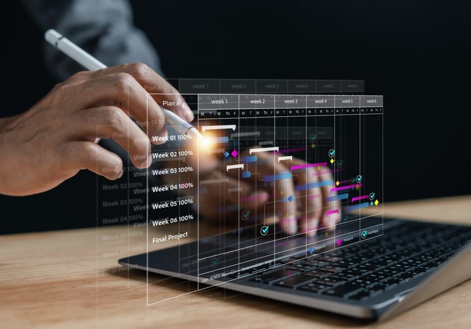 Analyst,Working,With,Computer,In,Business,Analytics,And,Data,Management Data Management System to make report